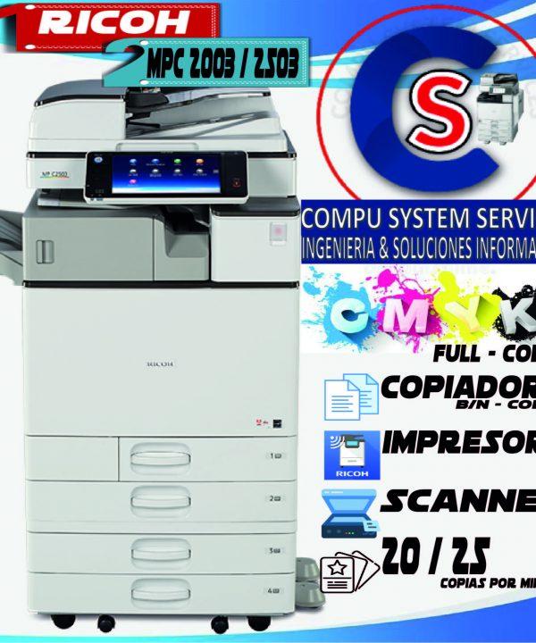  FOTOCOPIADORA RICOH MPC 2003 / 2503 Compu System Services